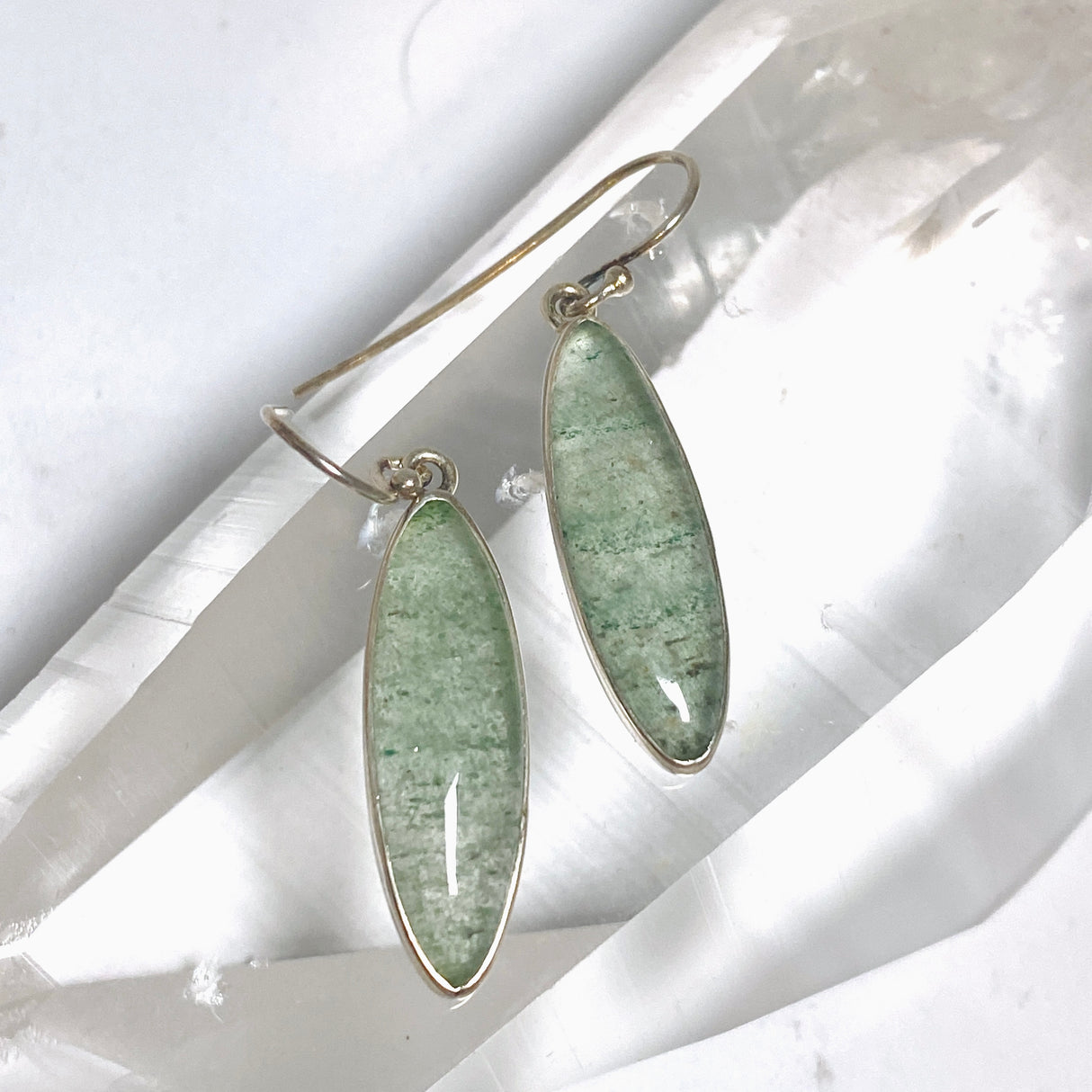Green Aventurine Marquise Cabochon Earrings KEGJ1554