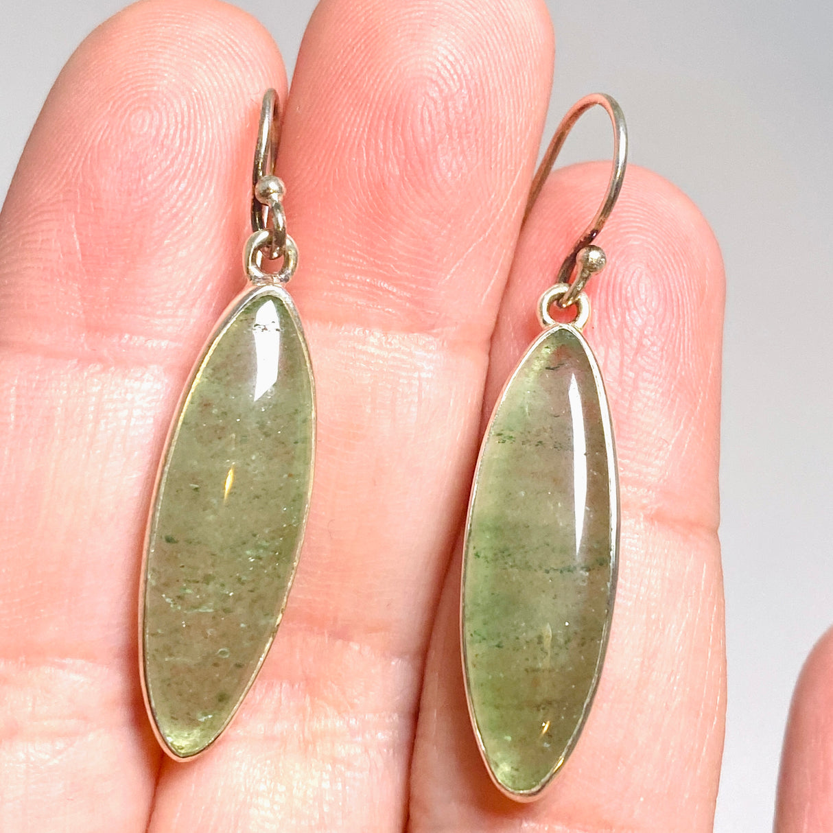 Green Aventurine Marquise Cabochon Earrings KEGJ1554