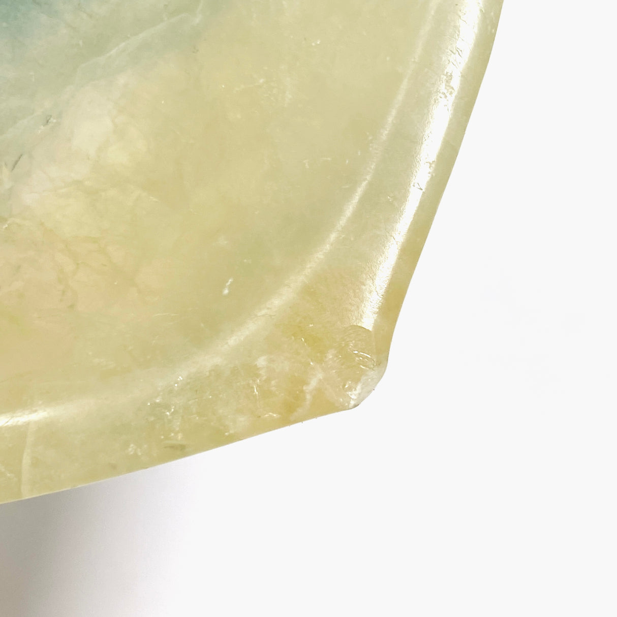 Green fluorite heart bowl C1037a