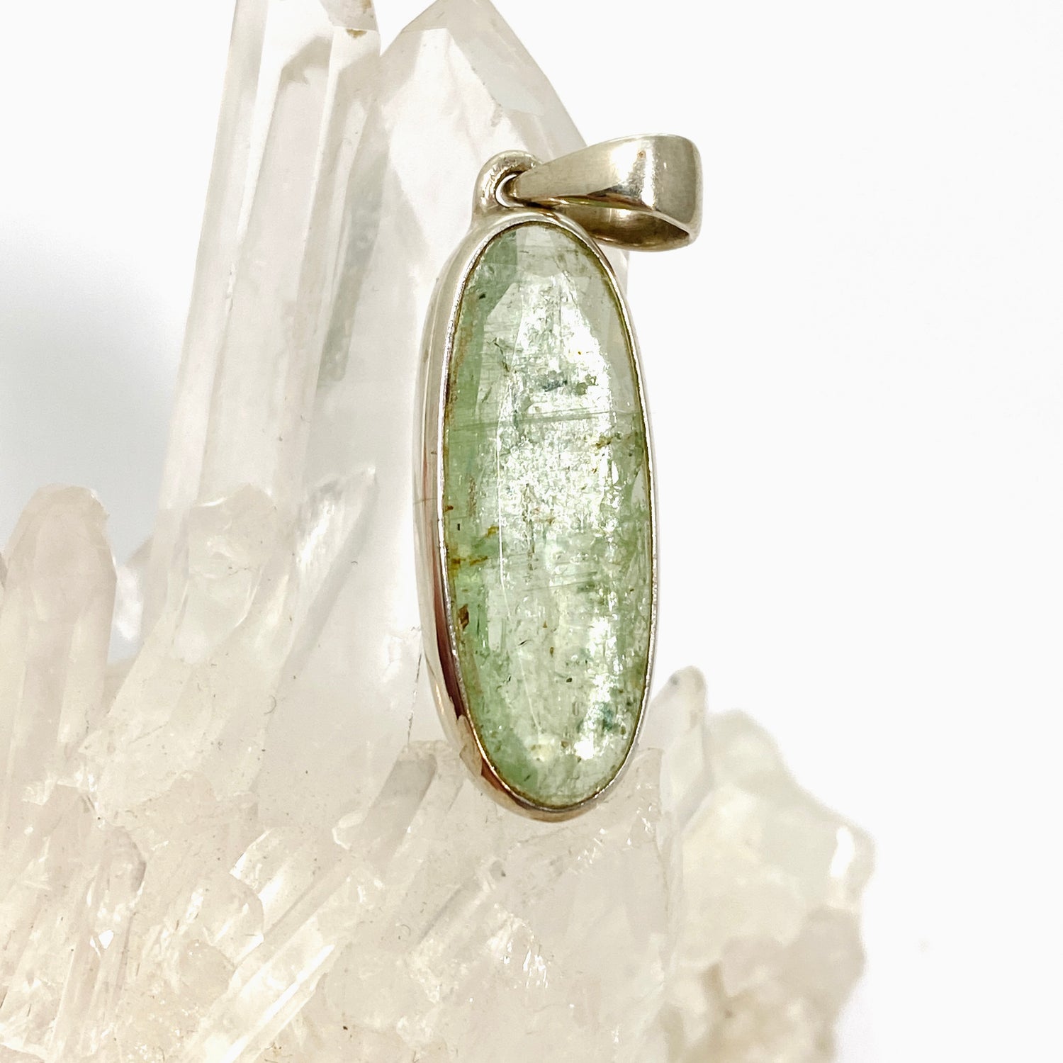 Green Kyanite (Africa) Oval Faceted Pendant PPGJ799