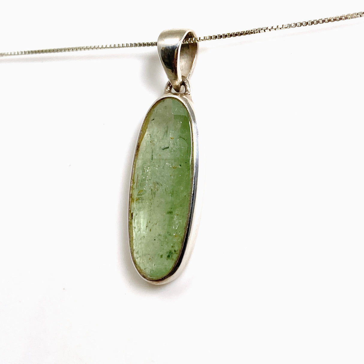Green Kyanite (Africa) Oval Faceted Pendant PPGJ799
