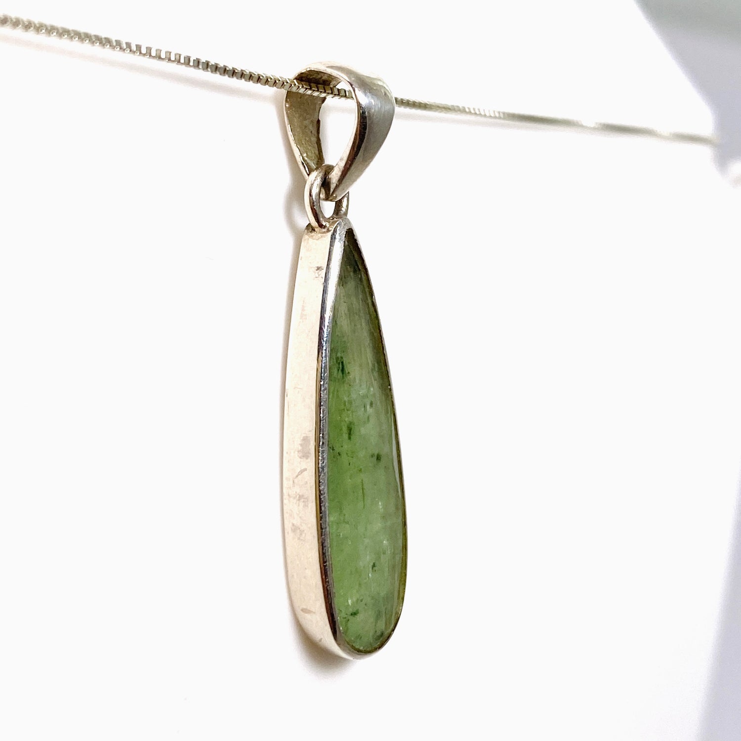 Green Kyanite (Africa) Teardrop Faceted Pendant PPGJ800