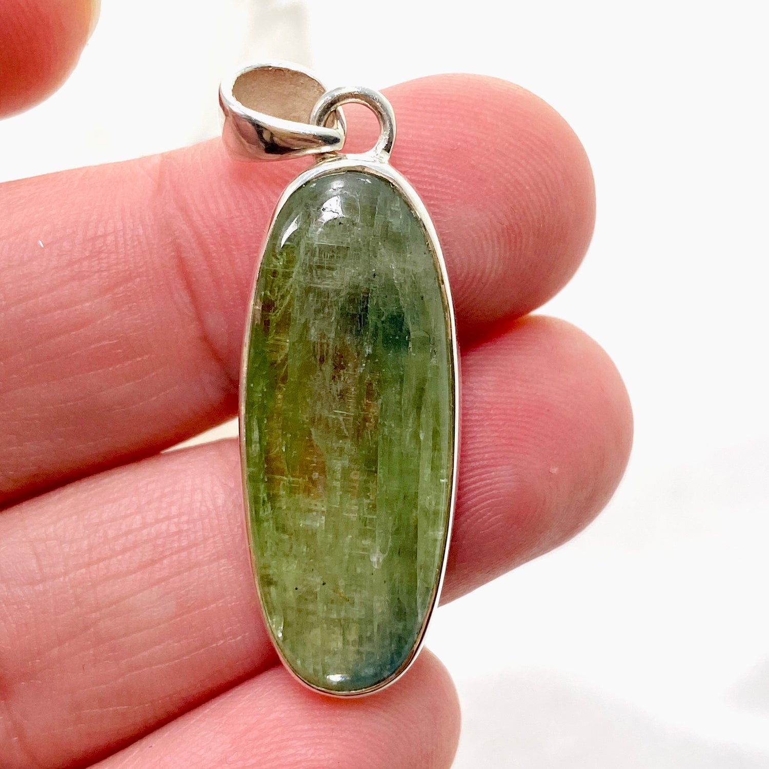 Green Kyanite Oval Cabochon Pendant KPGJ4629