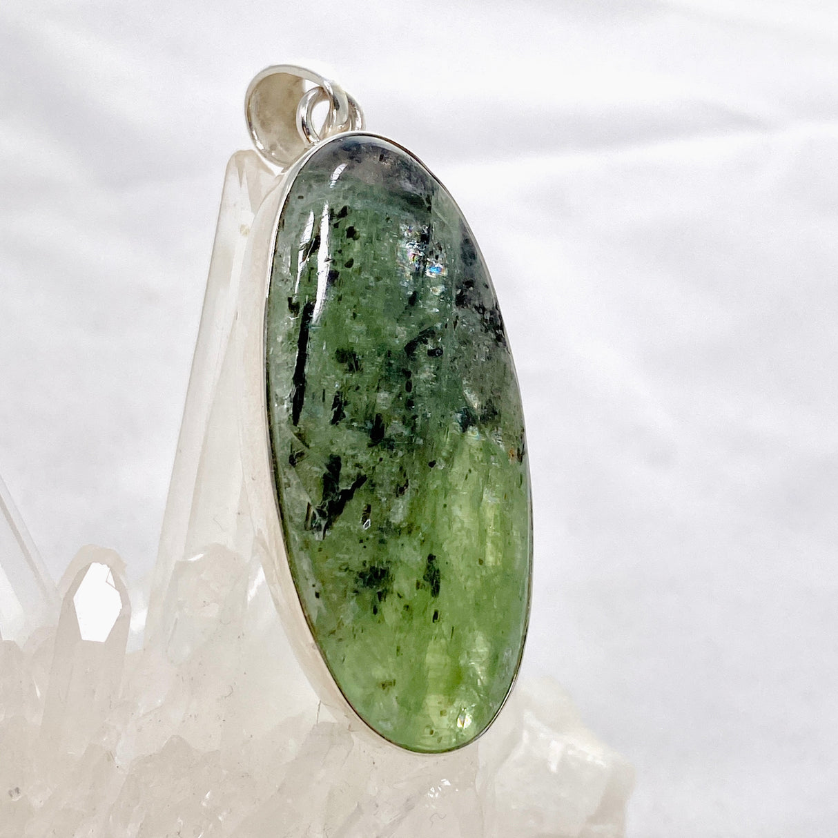 Green Kyanite Oval Cabochon Pendant KPGJ4631