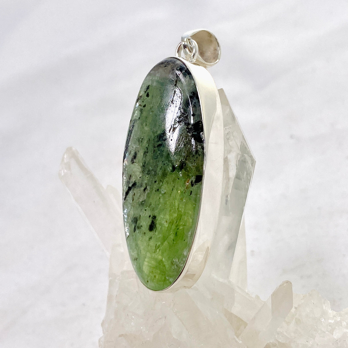 Green Kyanite Oval Cabochon Pendant KPGJ4631