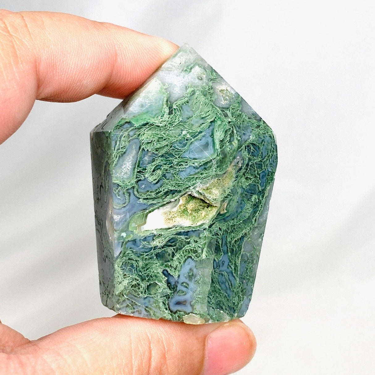 Green Moss Agate Point - Nature's Magick