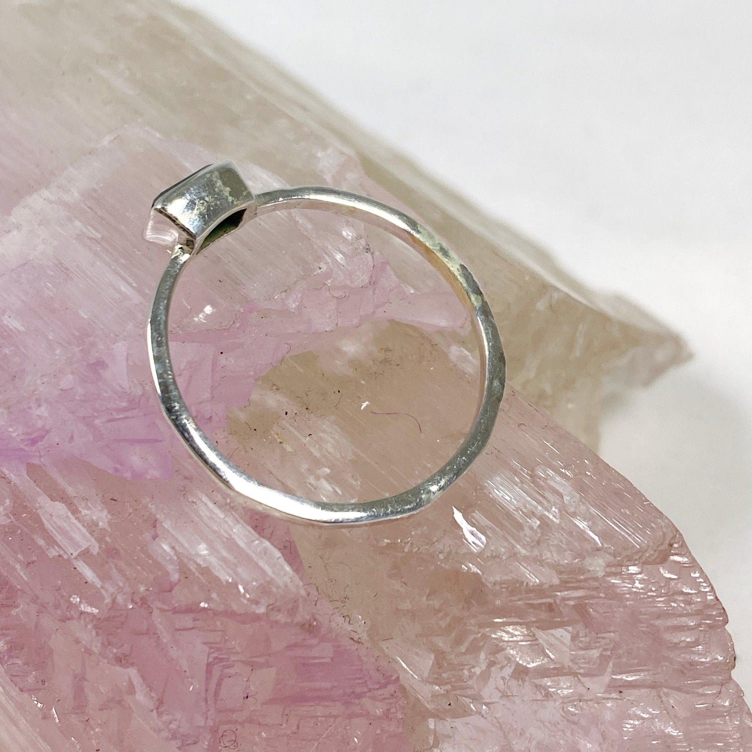 Green Onyx Rectangular Faceted Fine Band Ring R3793-GO - Nature's Magick