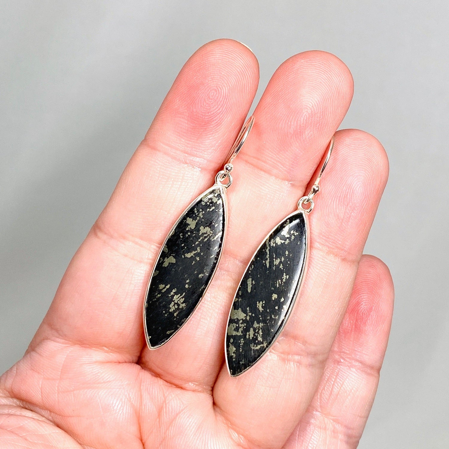 Healer's Gold Marquise Earrings KEGJ1480 - Nature's Magick