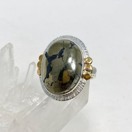 Healer's Gold Oval Ring with Brass Accents Size 9 KRGJ3195 - Nature's Magick
