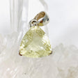 Heliodor Beryl Faceted Trillion Checker Cut Pendant PPGJ539 - Nature's Magick