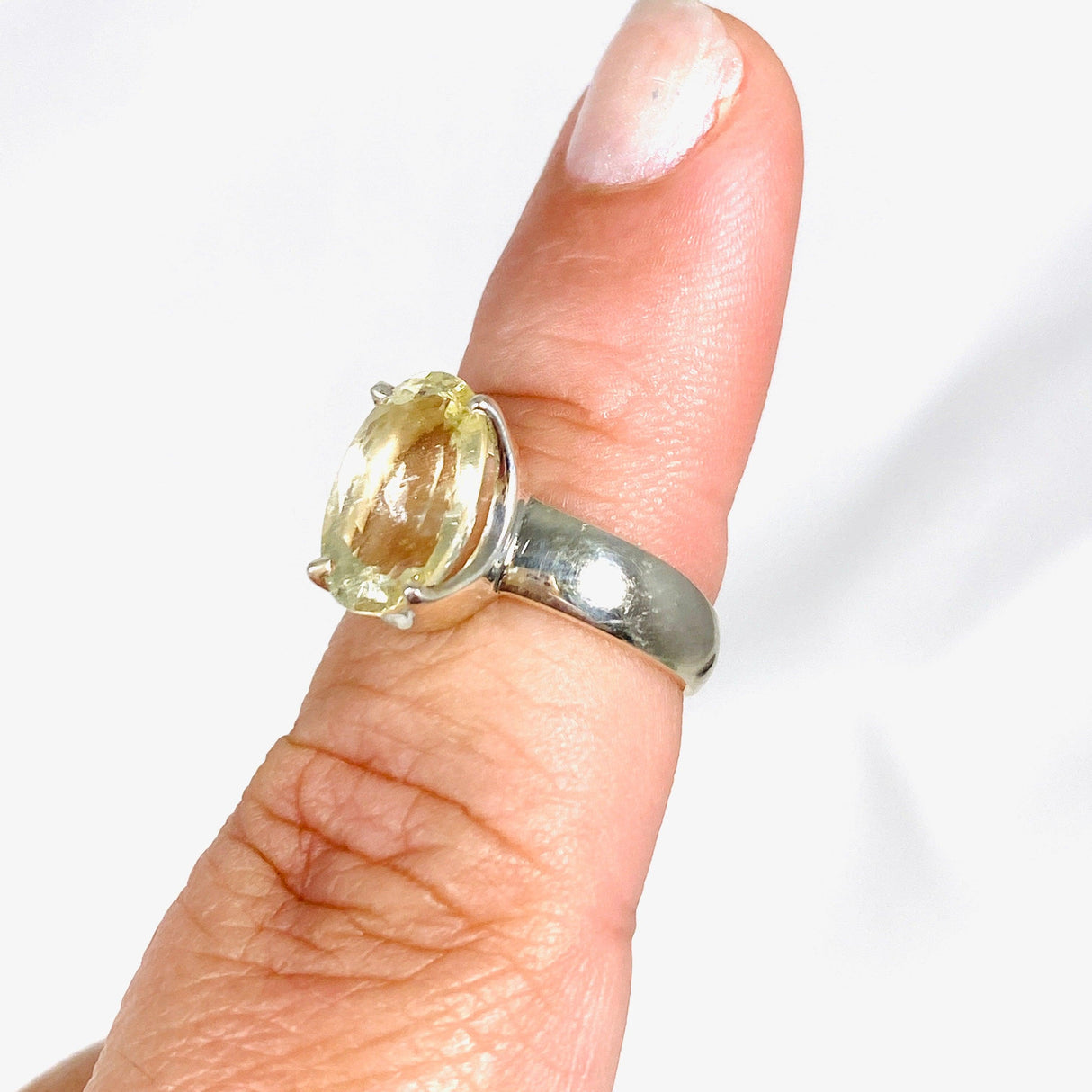 Heliodor Golden Beryl Faceted Oval Ring Size 6.5 PRGJ324 - Nature's Magick