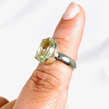 Heliodor Golden Beryl Faceted Oval Ring Size 7 PRGJ325 - Nature's Magick