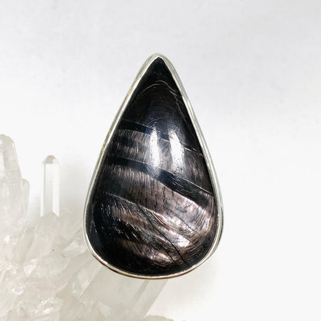 Hypersthene Teardrop Split Band Ring Size 11 KRGJ3149 - Nature's Magick