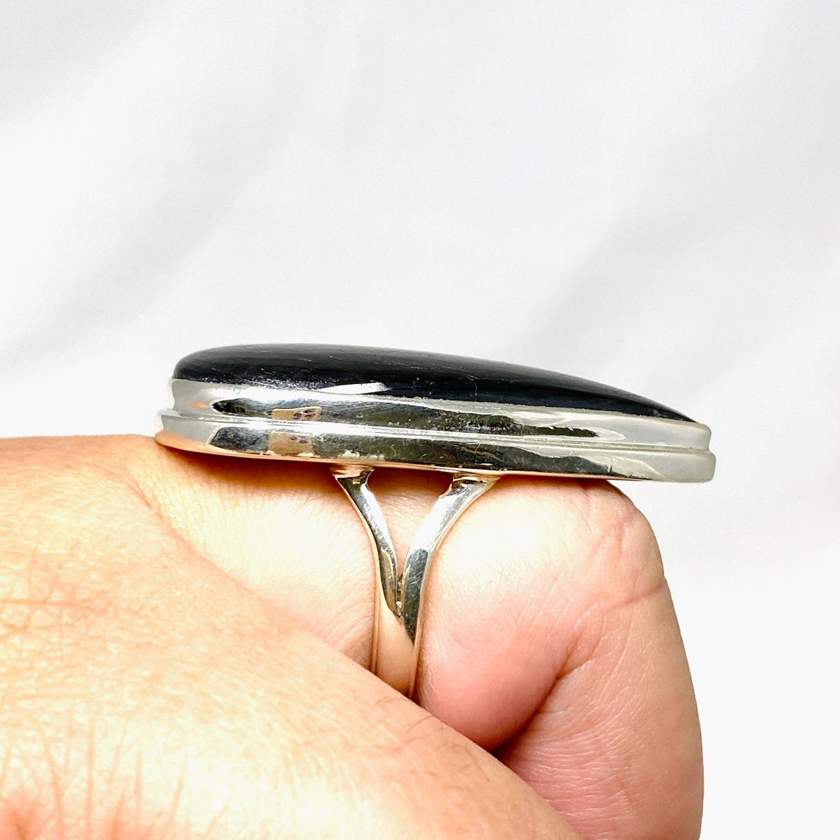 Hypersthene Teardrop Split Band Ring Size 11 KRGJ3149 - Nature's Magick