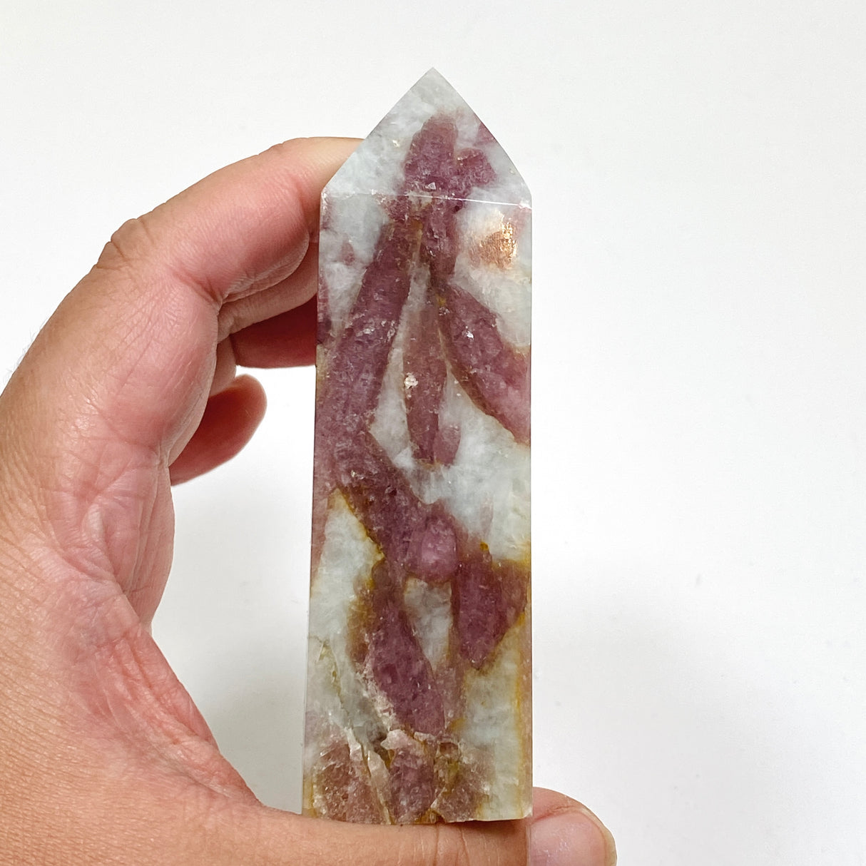 Pink Tourmaline quartz point PTT-02