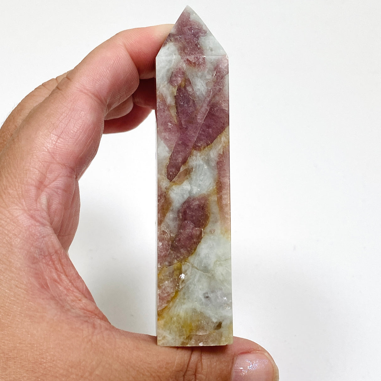 Pink Tourmaline quartz point PTT-02