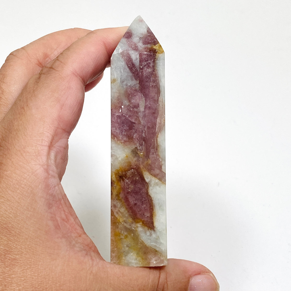 Pink Tourmaline quartz point PTT-02