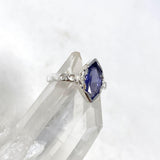 Iolite Faceted Marquise Ring in a Decorative Setting R3726 - Nature's Magick