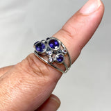 Iolite Faceted Multistone Gemstone Ring in a Decorative Setting R3787 - Nature's Magick