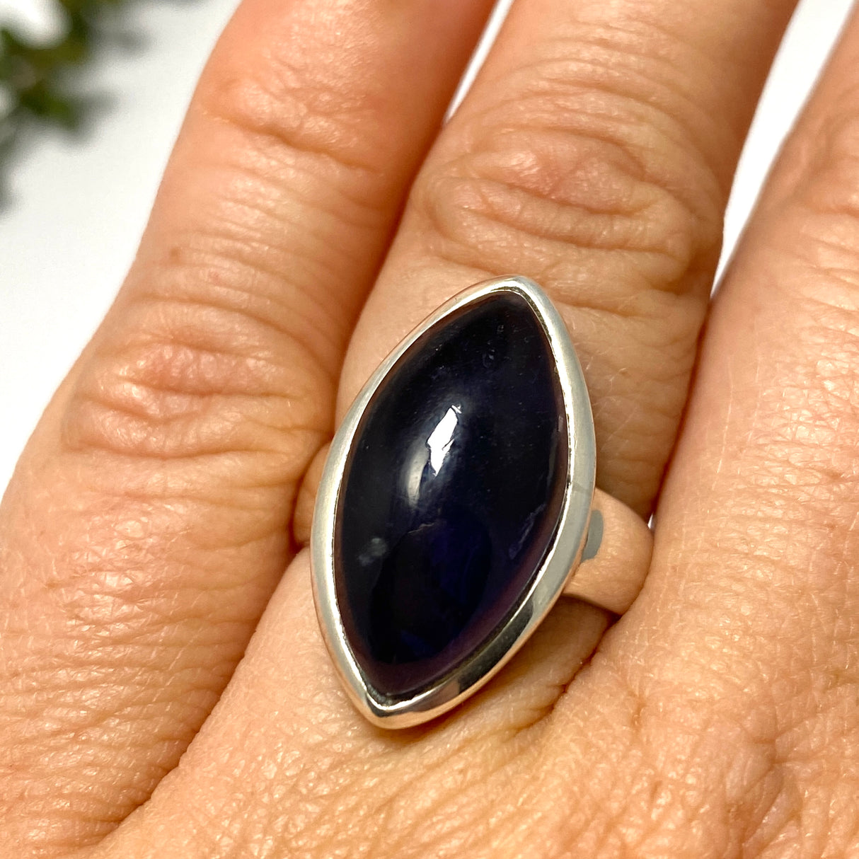 Iolite Marquise Cabochon Ring Size 6.5 PRGJ659