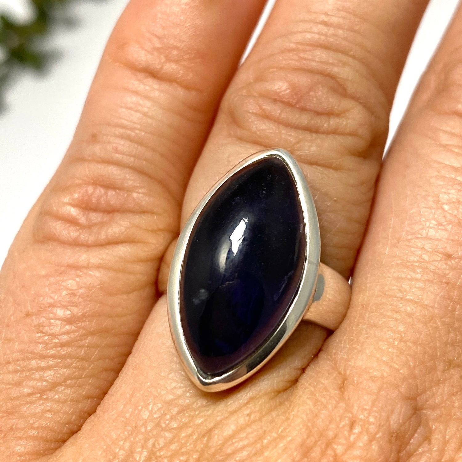 Iolite Marquise Cabochon Ring Size 6.5 PRGJ659