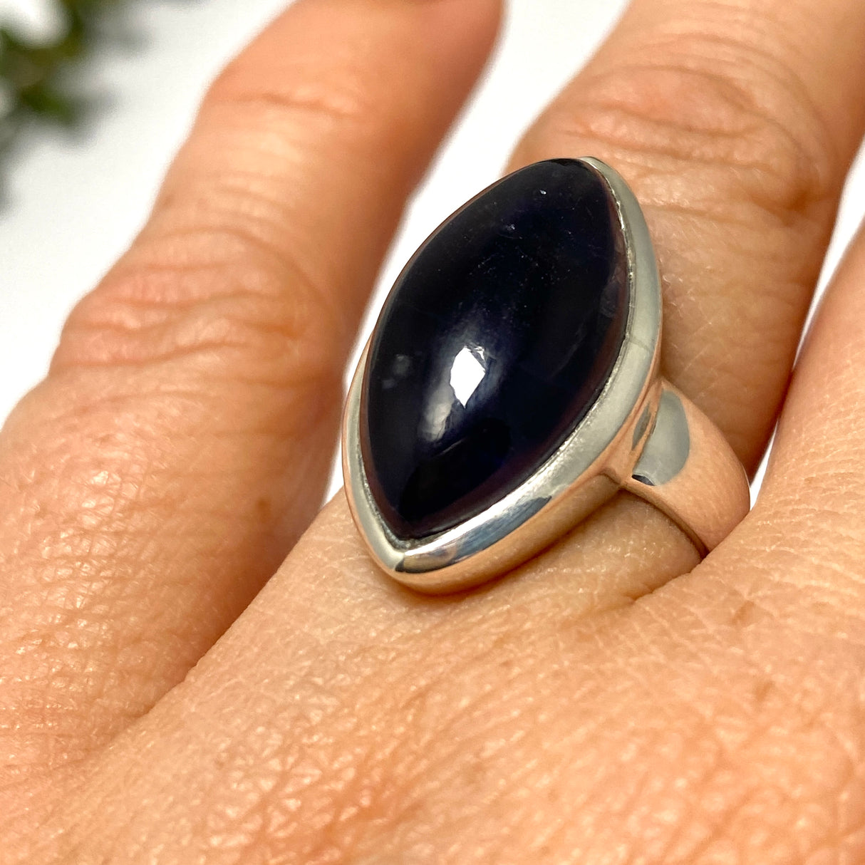 Iolite Marquise Cabochon Ring Size 6.5 PRGJ659