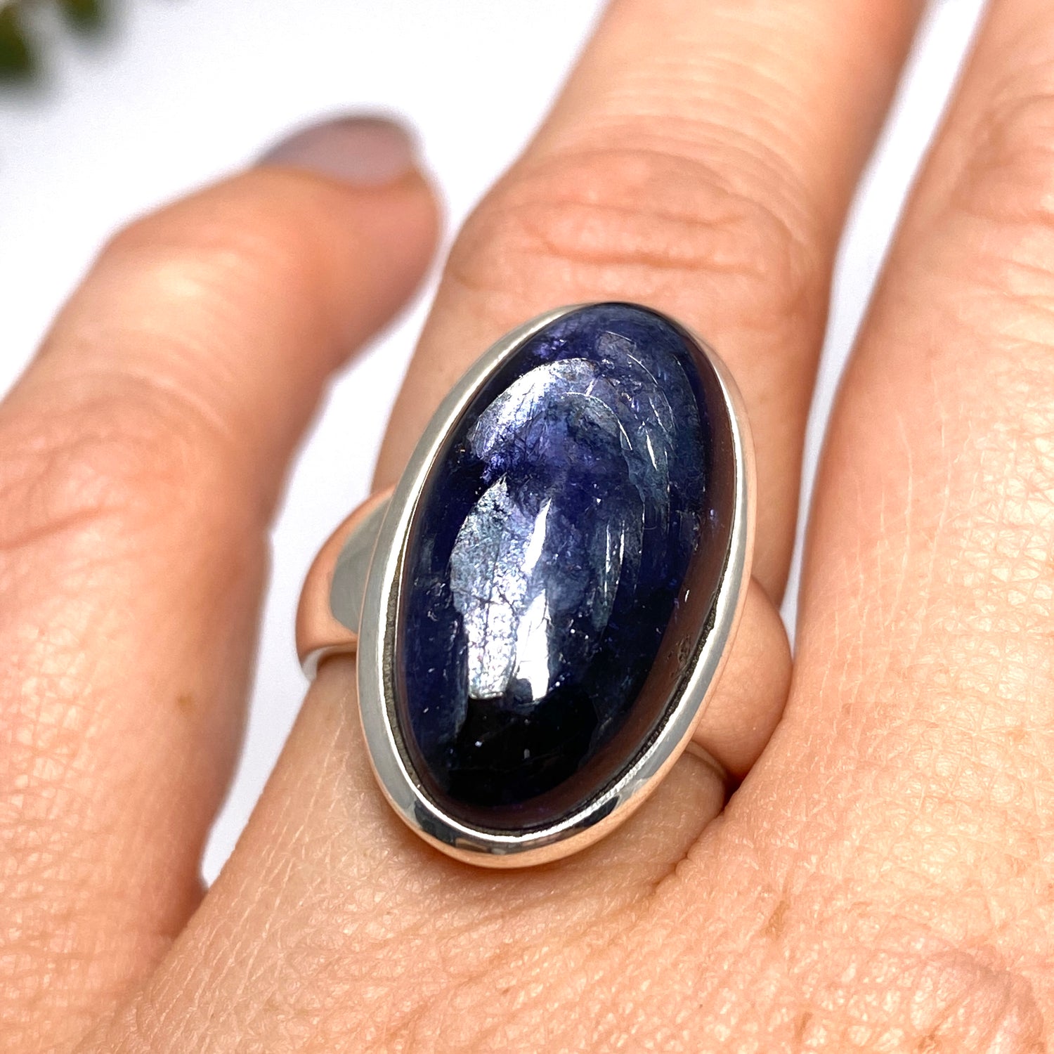 Iolite Oval Cabochon Ring Size 7 PRGJ656
