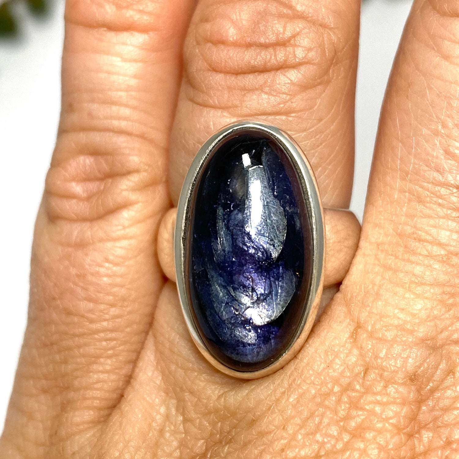Iolite Oval Cabochon Ring Size 7 PRGJ656