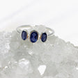 Iolite Triple Stone Faceted Ring R3956 - Nature's Magick