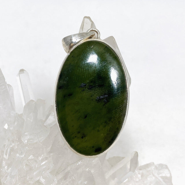 Jade Nephrite (Siberian) Oval Pendant PPGJ668 - Nature's Magick