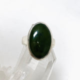 Jade Nephrite (Siberian) Oval Ring Size 7.5 PRGJ411 - Nature's Magick