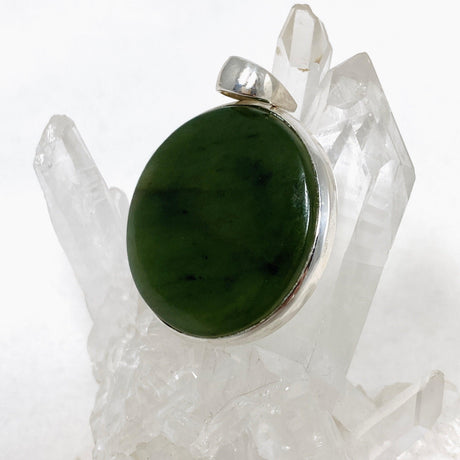 Jade Nephrite (Siberian) Round Pendant PPGJ671 - Nature's Magick