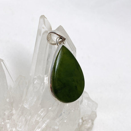 Jade Nephrite (Siberian) Teardrop Pendant PPGJ672 - Nature's Magick