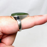 Jade Nephrite (Siberian) Teardrop Ring Size 9.5 PRGJ405 - Nature's Magick