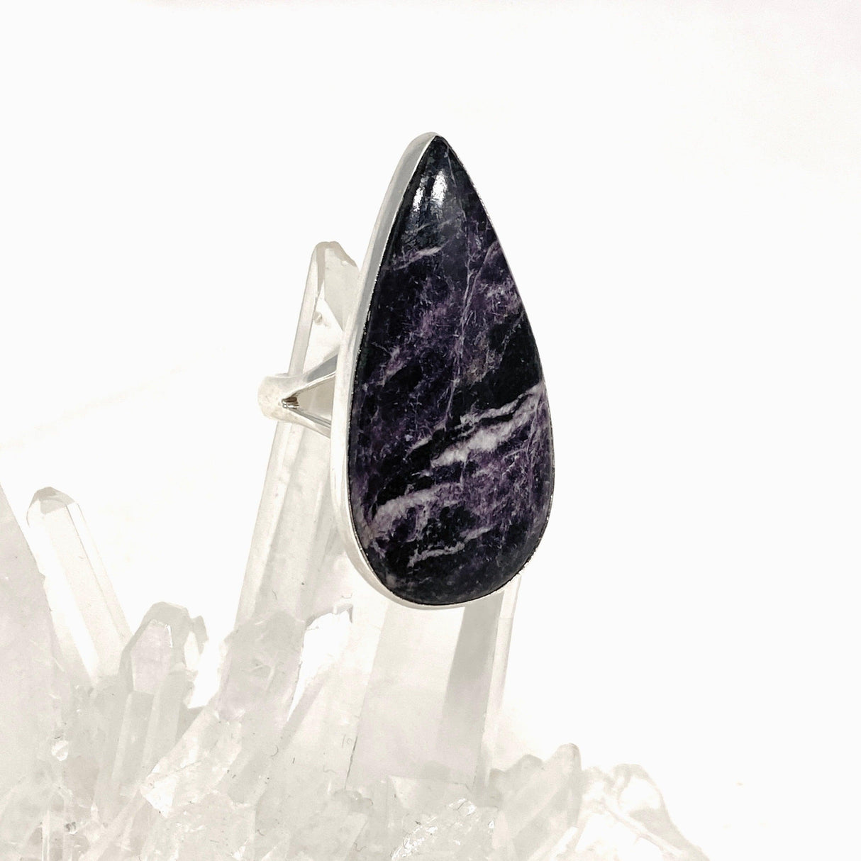 Kammererite Teardrop Split Band Ring Size 9 KRGJ3143 - Nature's Magick