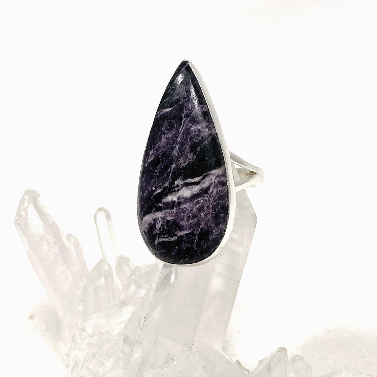 Kammererite Teardrop Split Band Ring Size 9 KRGJ3143 - Nature's Magick