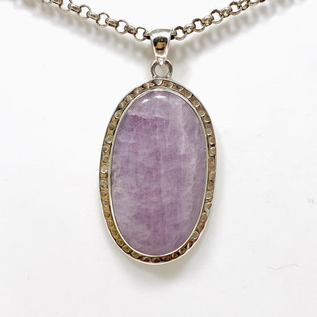 Kunzite Oval Pendant in a Decorative Setting KPGJ4302 - Nature's Magick