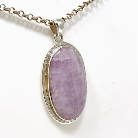 Kunzite Oval Pendant in a Decorative Setting KPGJ4302 - Nature's Magick