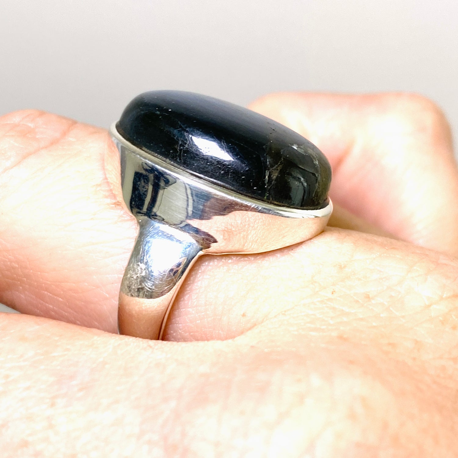 Labradorite Oval Cabochon Ring Size 9 PRGJ892