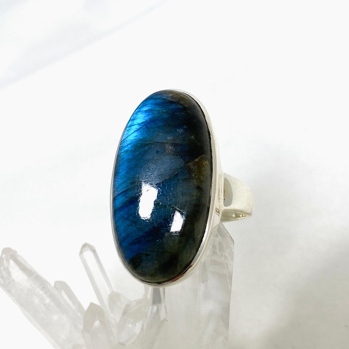 Labradorite Oval Ring Size 11 PRGJ435 - Nature's Magick