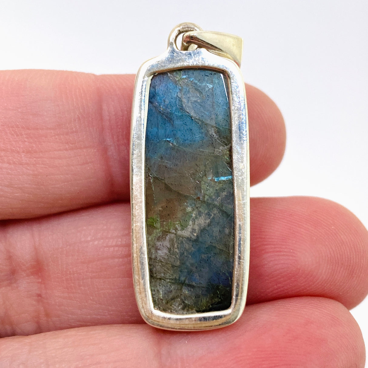 Labradorite Rectangular Cabochon Pendant PPGJ1056