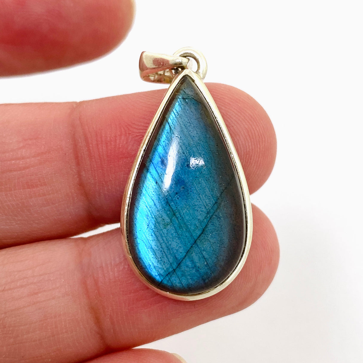 Labradorite Teardrop Cabochon Pendant PPGJ1051