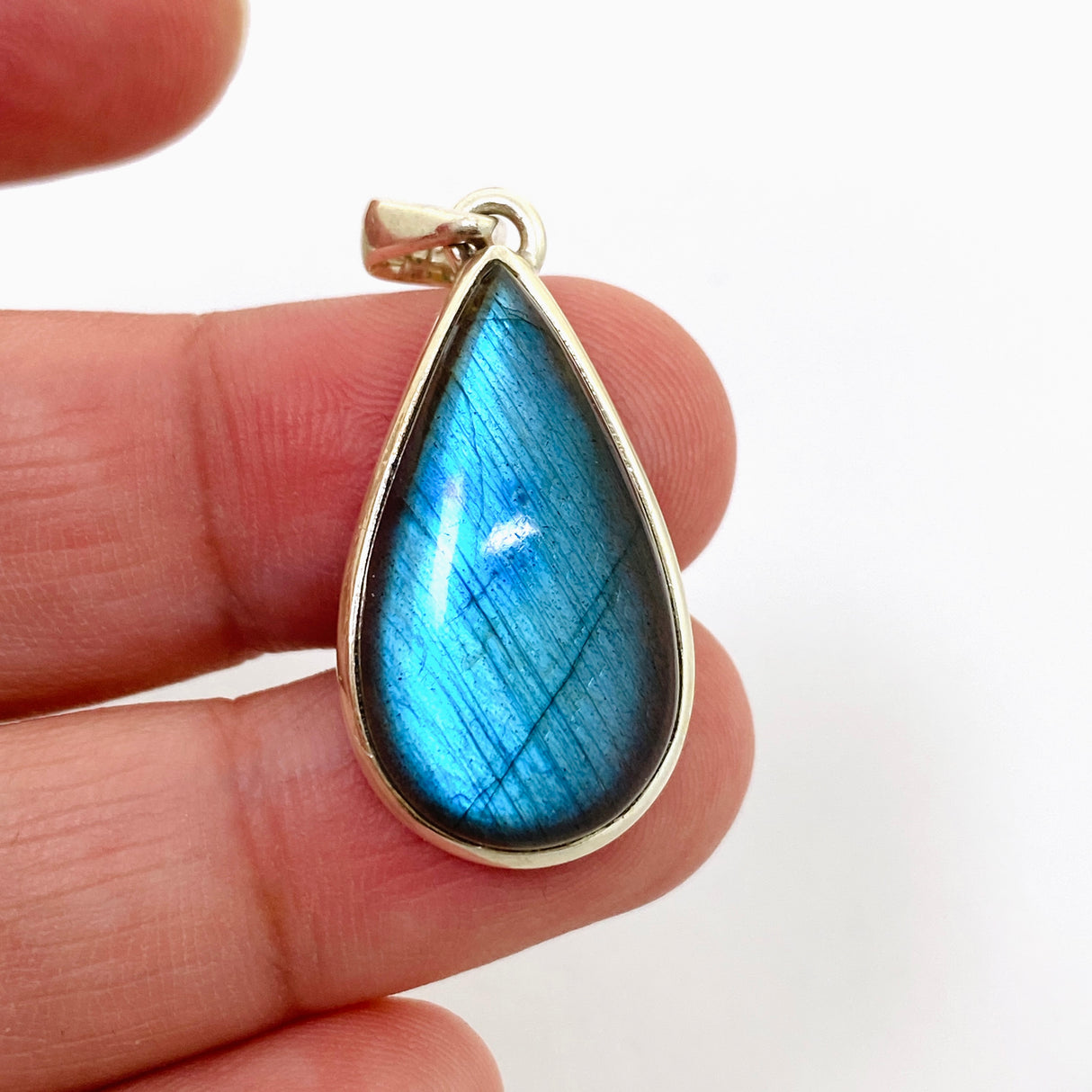 Labradorite Teardrop Cabochon Pendant PPGJ1051