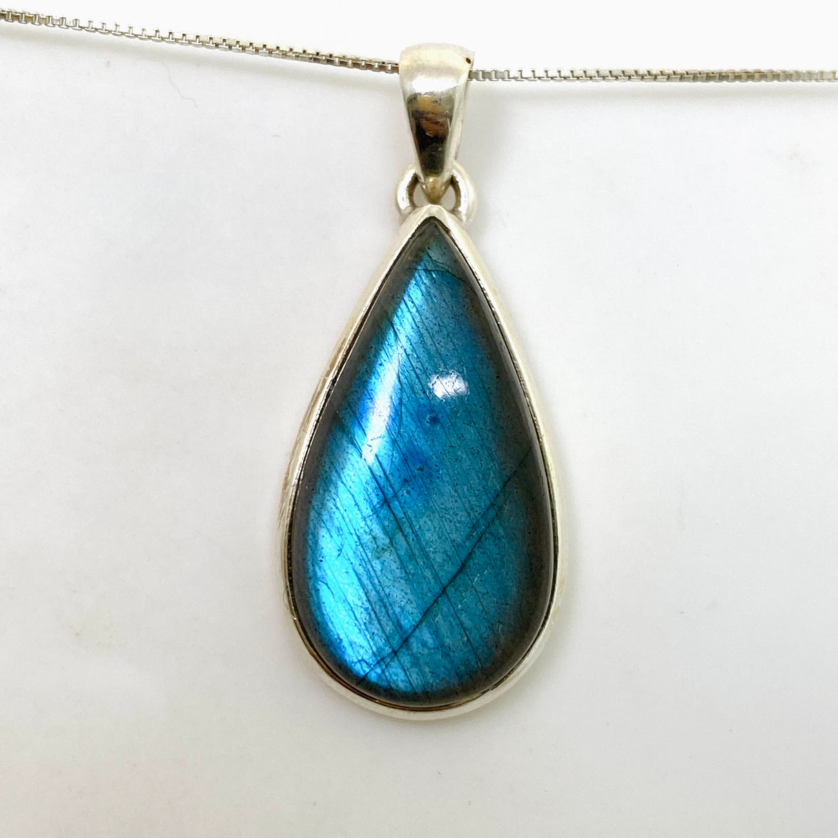 Labradorite Teardrop Cabochon Pendant PPGJ1051