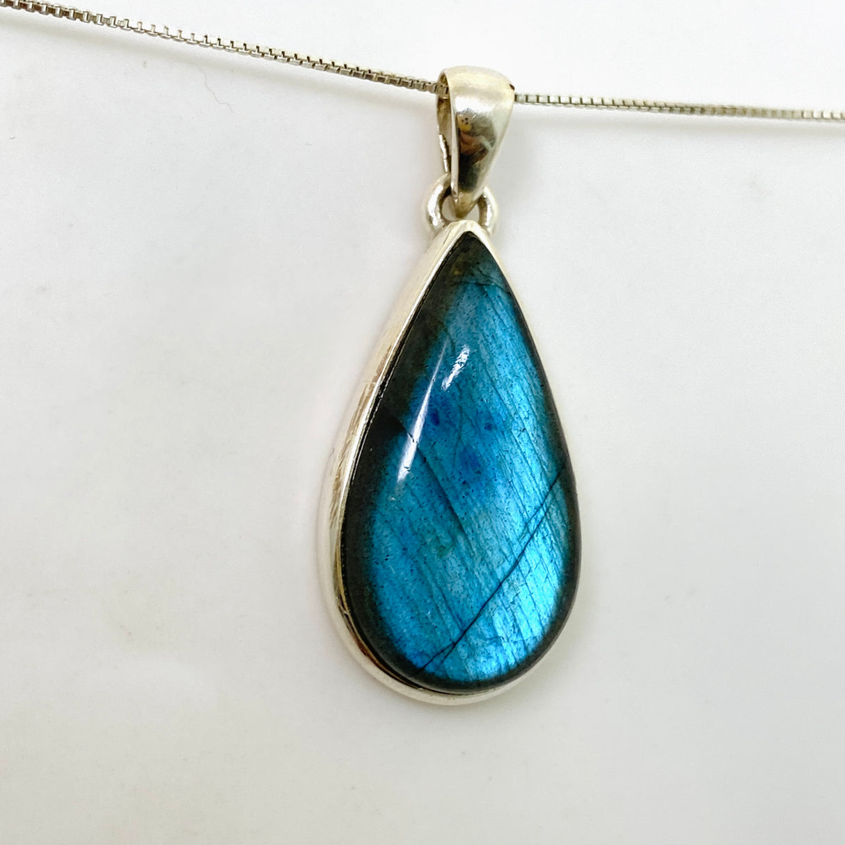 Labradorite Teardrop Cabochon Pendant PPGJ1051