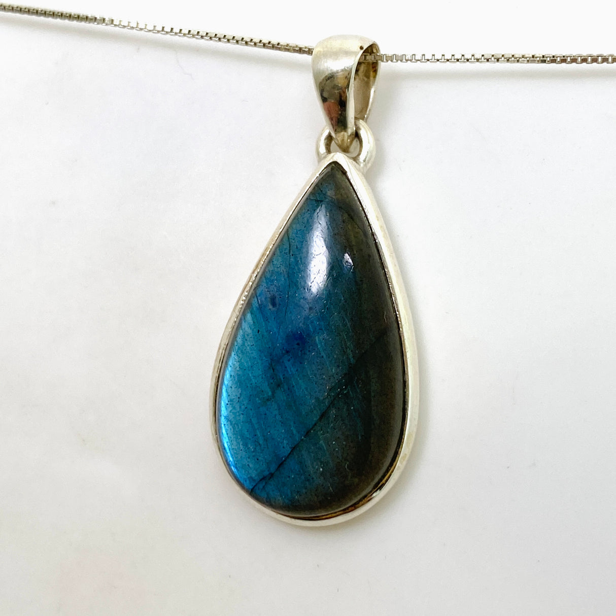 Labradorite Teardrop Cabochon Pendant PPGJ1051