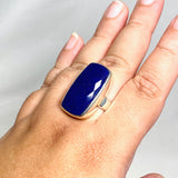Lapis Lazuli Faceted Rectangular Ring Size 12 PRGJ428 - Nature's Magick