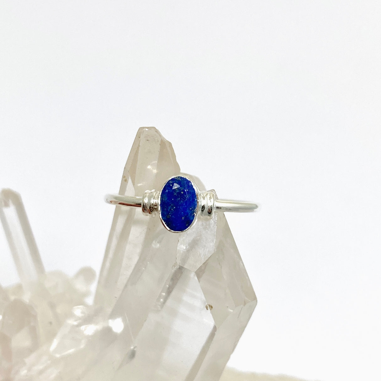 Lapis Lazuli Oval Faceted Stone in a Decorative Setting R4813