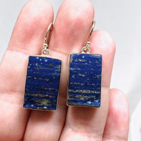 Lapis Lazuli Rectangular Earrings KEGJ1337 - Nature's Magick