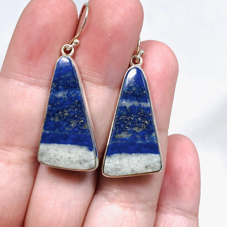 Lapis Lazuli Triangular Earrings KEGJ1336 - Nature's Magick